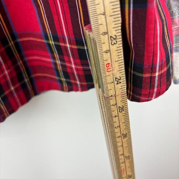 J.Crew Red Plaid Button-Up Shirt Women’s S — Holiday Preppy Classic - Picture 7 of 7